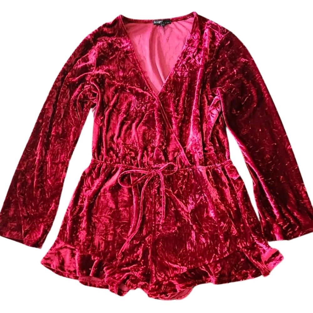 BeBop Red Velvet Romper - size XL